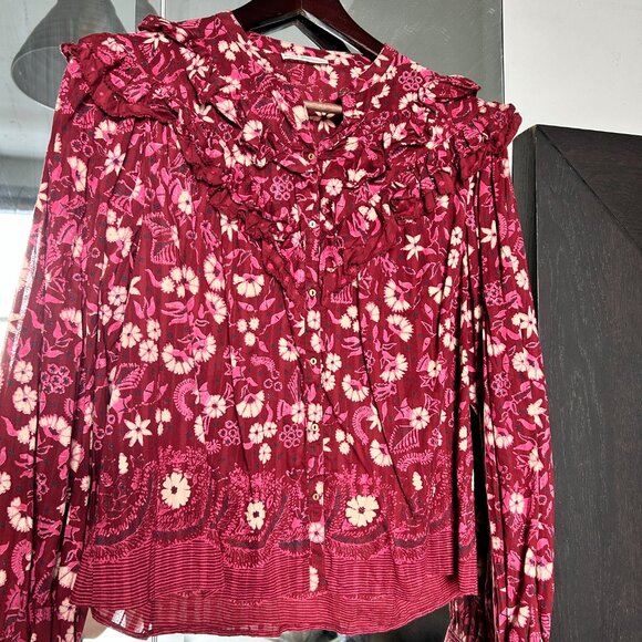 Ulla Johnson Blouse in Burgundy - Picture 1 of 6